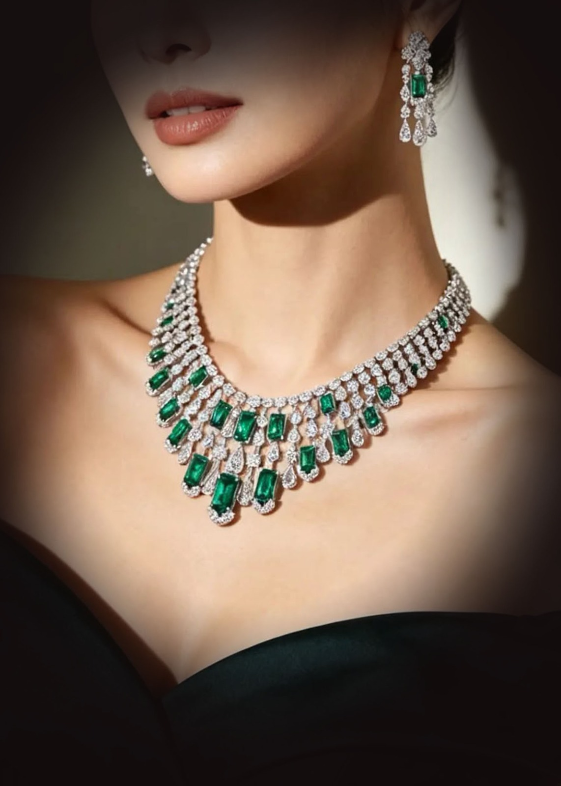 Emerald and Diamond Necklace