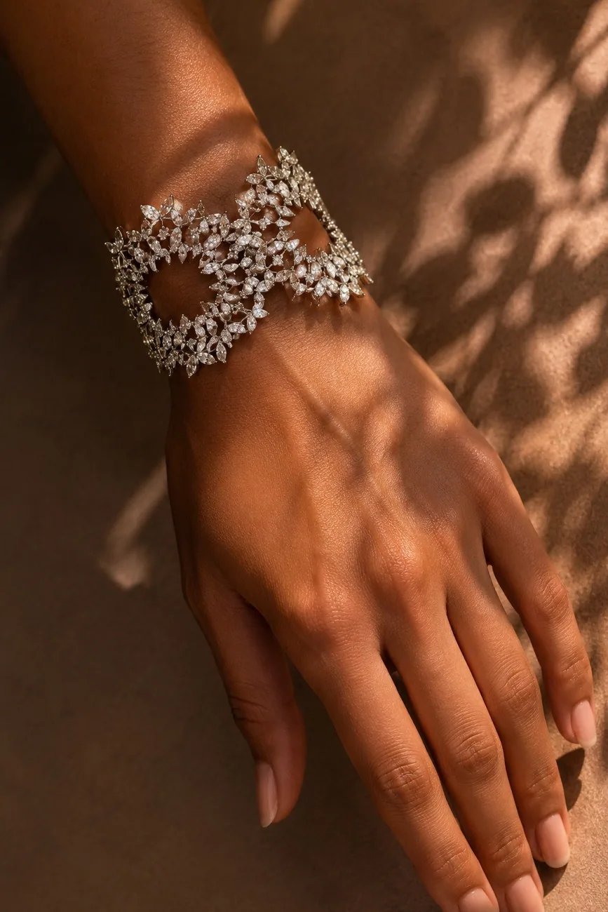 Diamond Marquise Lace Cuff